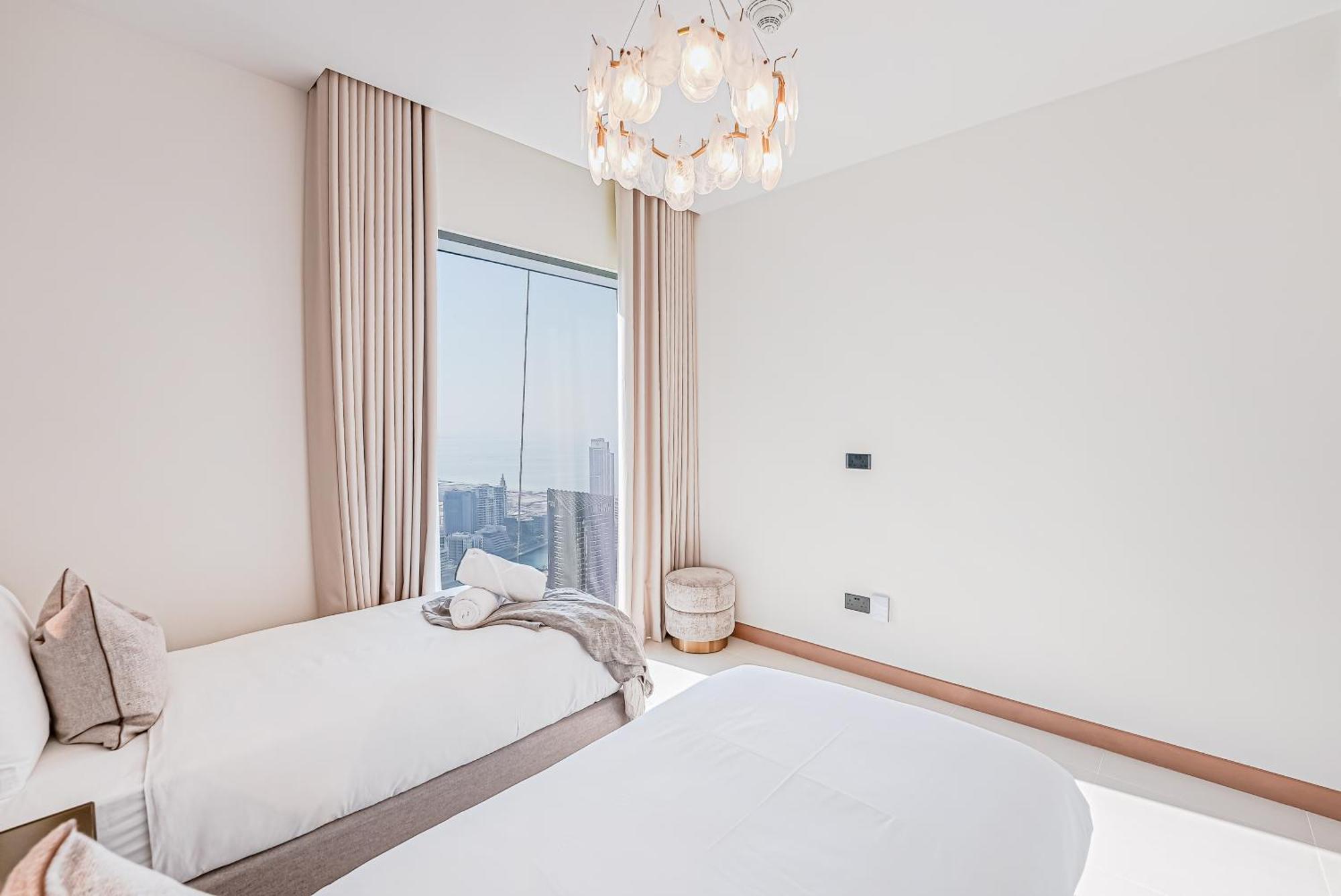 Modern 2Br High Floor Haven In Vida Dubai Marina Leilighet Eksteriør bilde