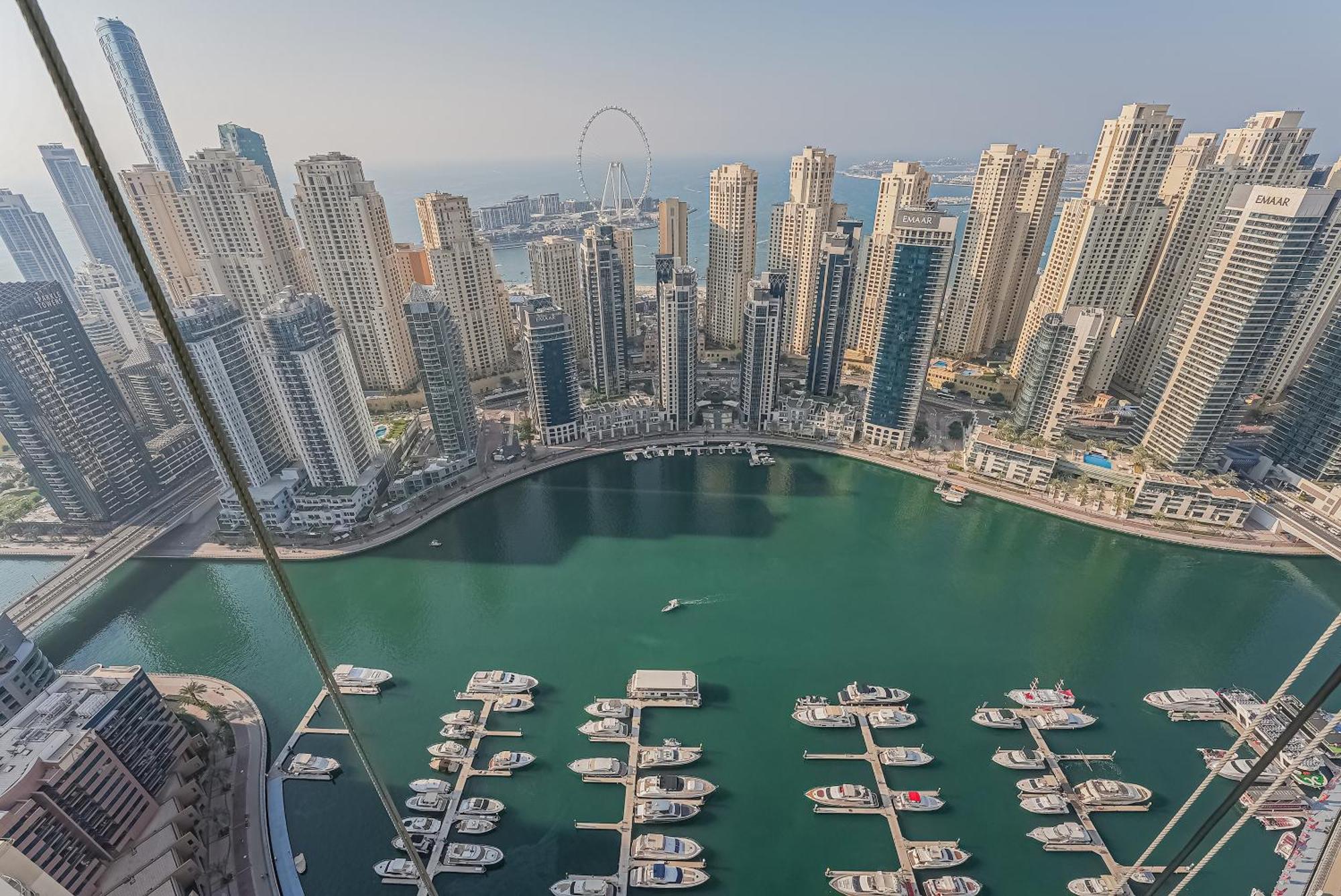 Modern 2Br High Floor Haven In Vida Dubai Marina Leilighet Eksteriør bilde