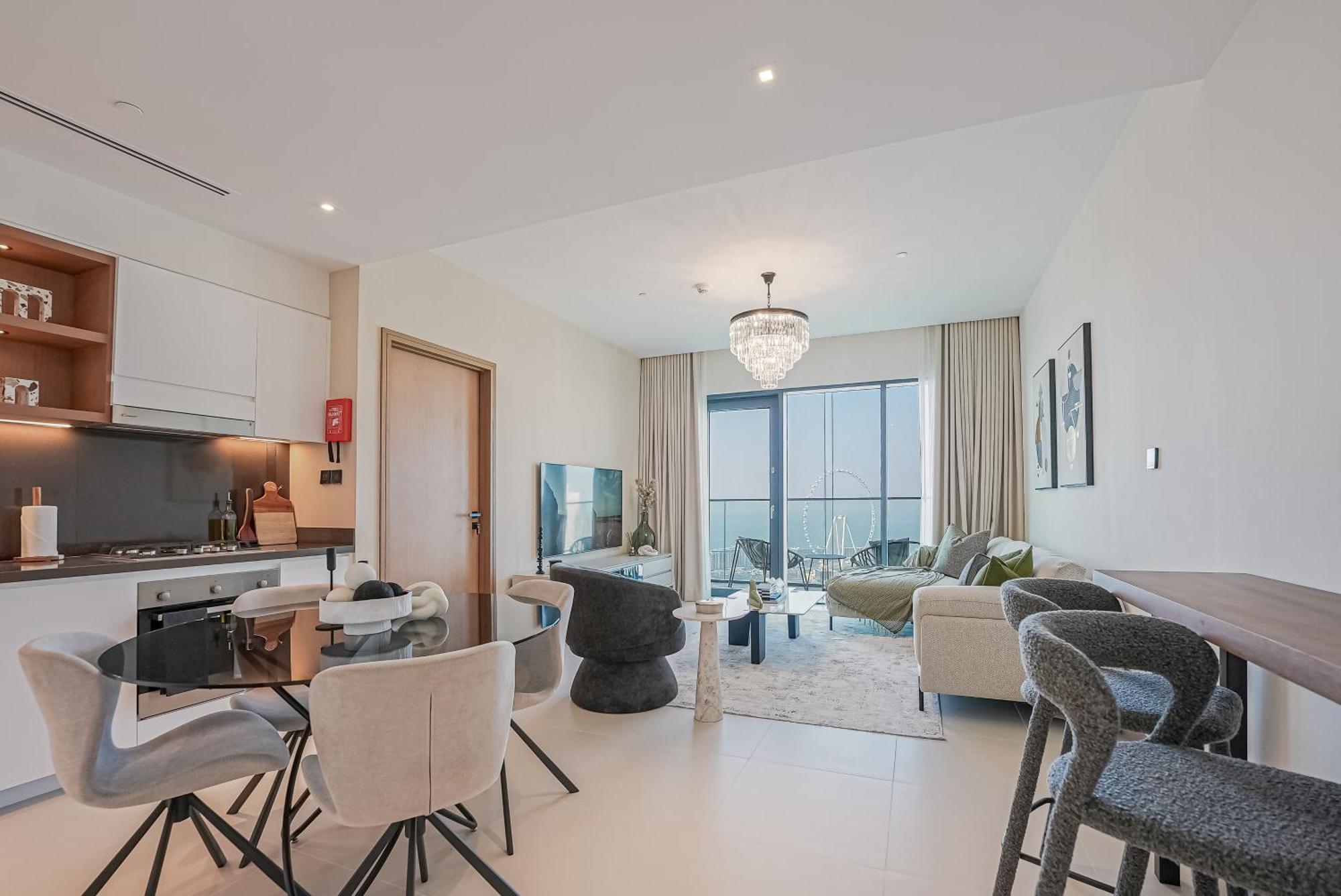 Modern 2Br High Floor Haven In Vida Dubai Marina Leilighet Eksteriør bilde
