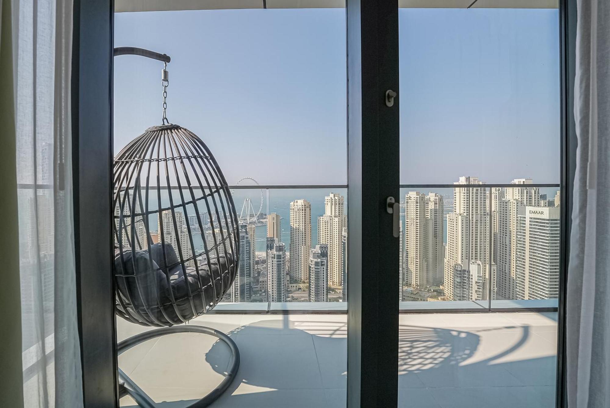 Modern 2Br High Floor Haven In Vida Dubai Marina Leilighet Eksteriør bilde