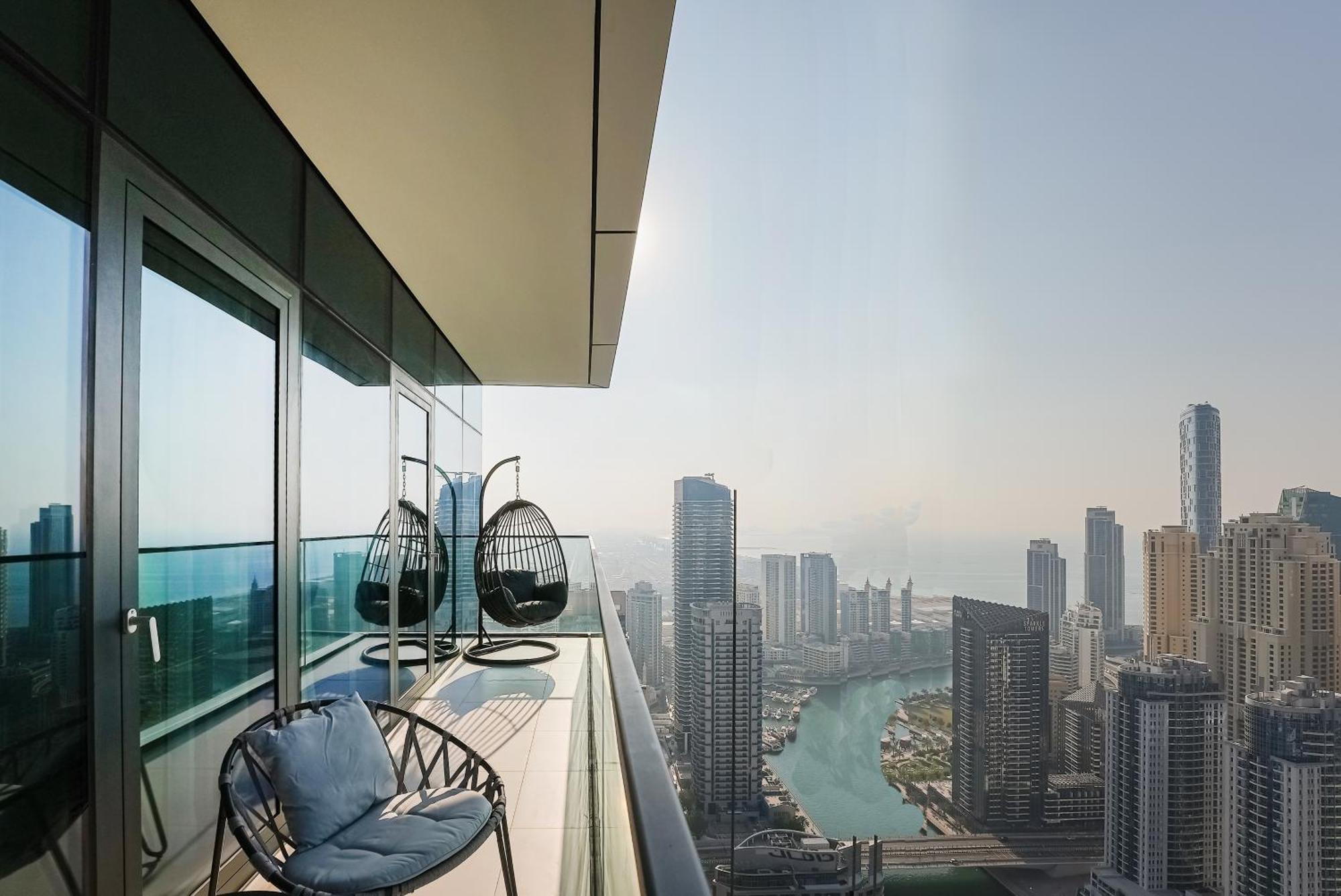 Modern 2Br High Floor Haven In Vida Dubai Marina Leilighet Eksteriør bilde