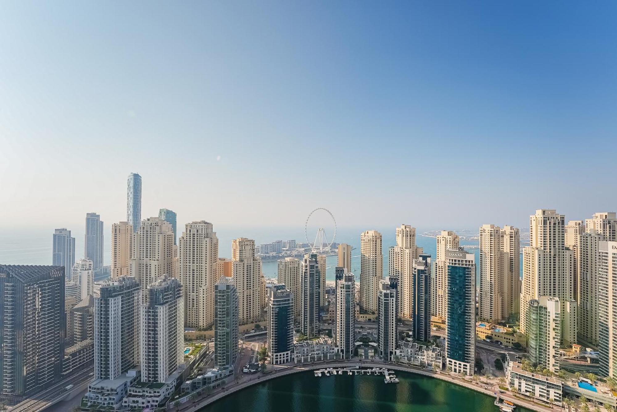 Modern 2Br High Floor Haven In Vida Dubai Marina Leilighet Eksteriør bilde