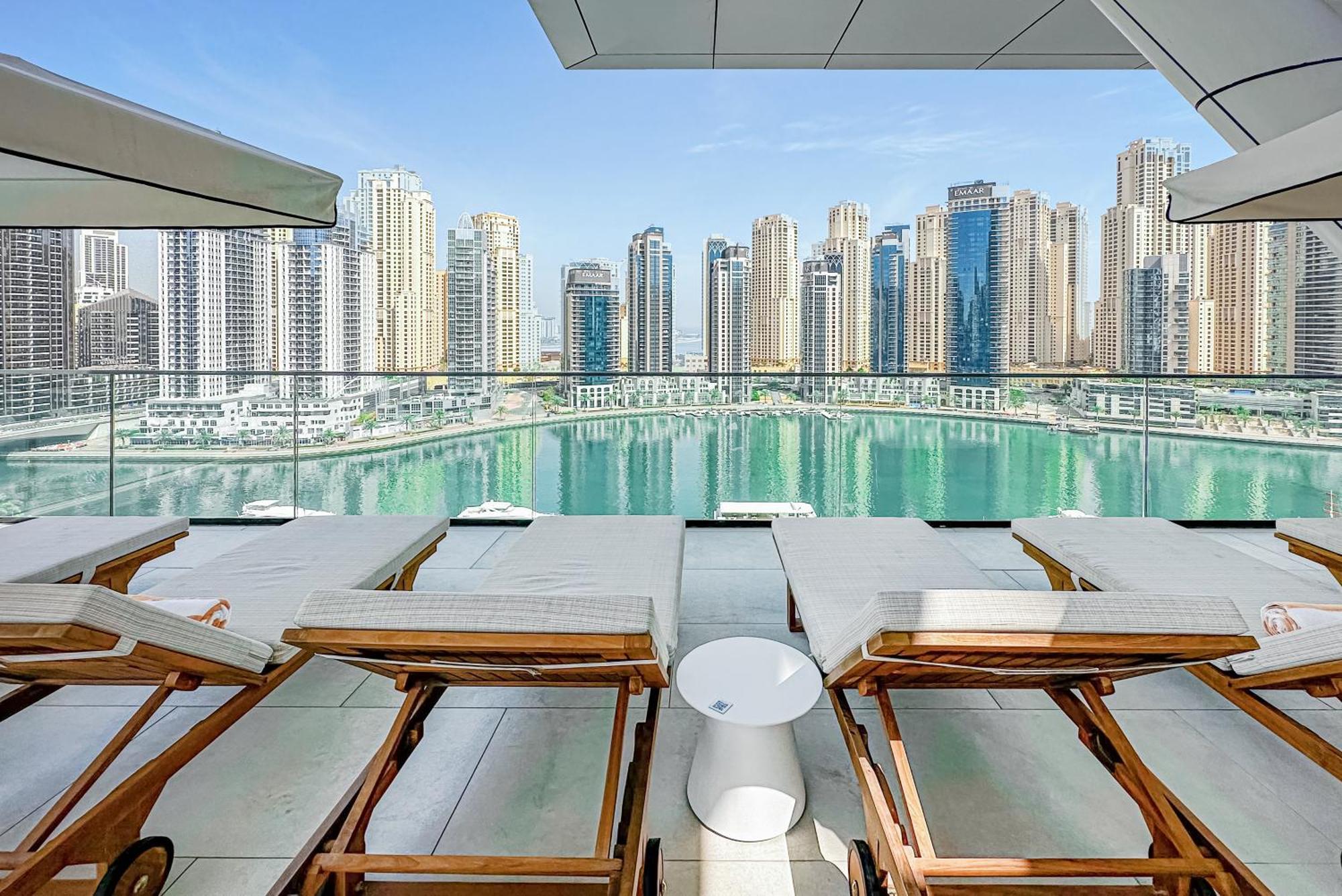 Modern 2Br High Floor Haven In Vida Dubai Marina Leilighet Eksteriør bilde